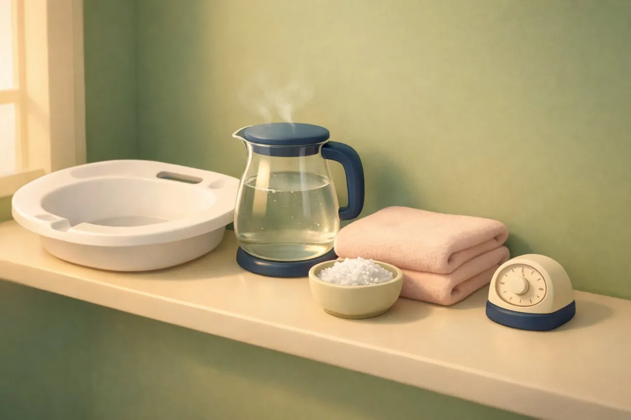 Ilustrasi 3D: Panduan rendam duduk (sitz bath) yang aman