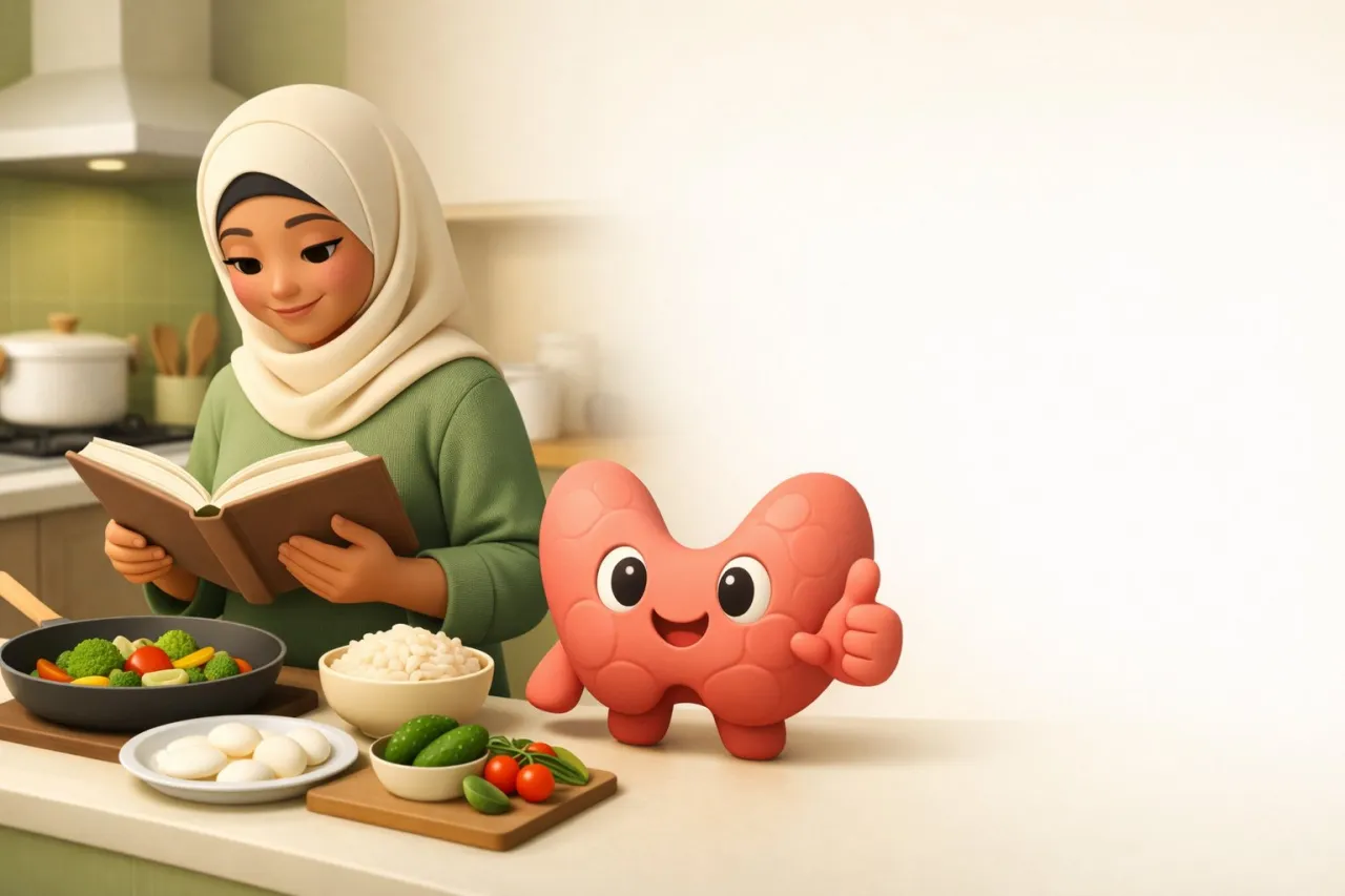Ilustrasi 3D: Hipertiroid & diet rendah yodium