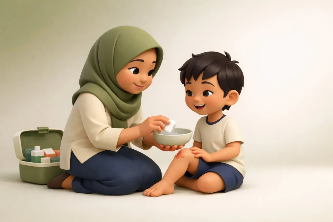 Ilustrasi 3D: Luka ringan & lecet