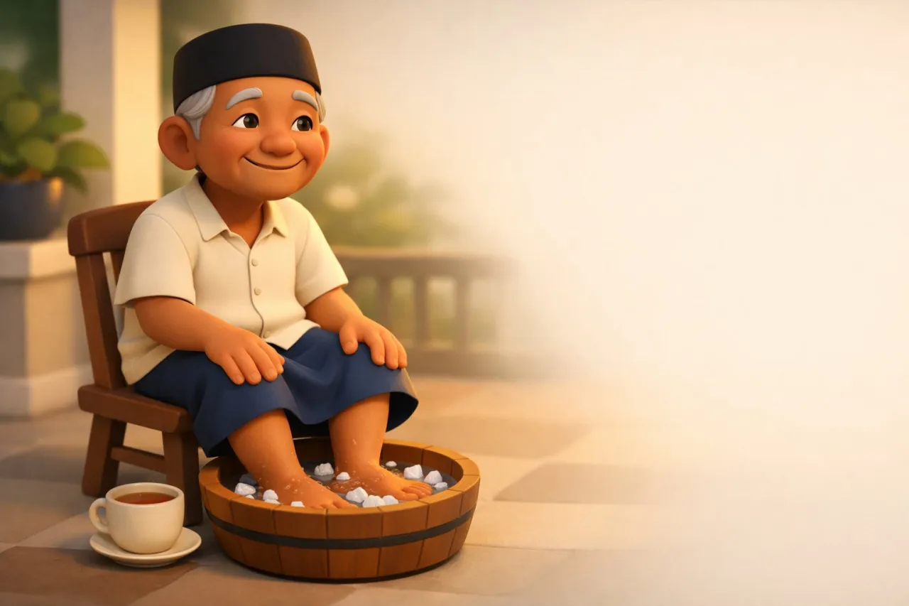 Ilustrasi 3D: Kaki pegal & bau kaki